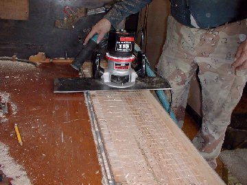 special jig to router the area